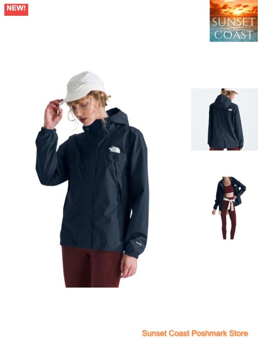 Women's Waterproof Breathable Rain Jacket Seam-Sealed Recycled